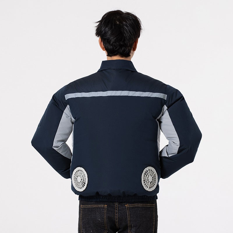 Summer Cooling Air-Conditioned Clothing For Men And Women With Fans, Construction Site Labor Protection Workwear Uniforms, Refrigeration Work Clothes - Image 2